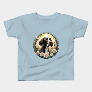 German Shorthaired Pointer Rose Garden Kids T-Shirt